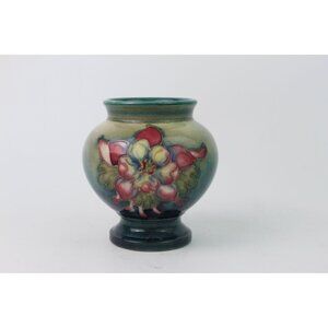 Vintage Moorcroft Miniature Vase |3.5" Floral Hand-Painted Design|Collectible De